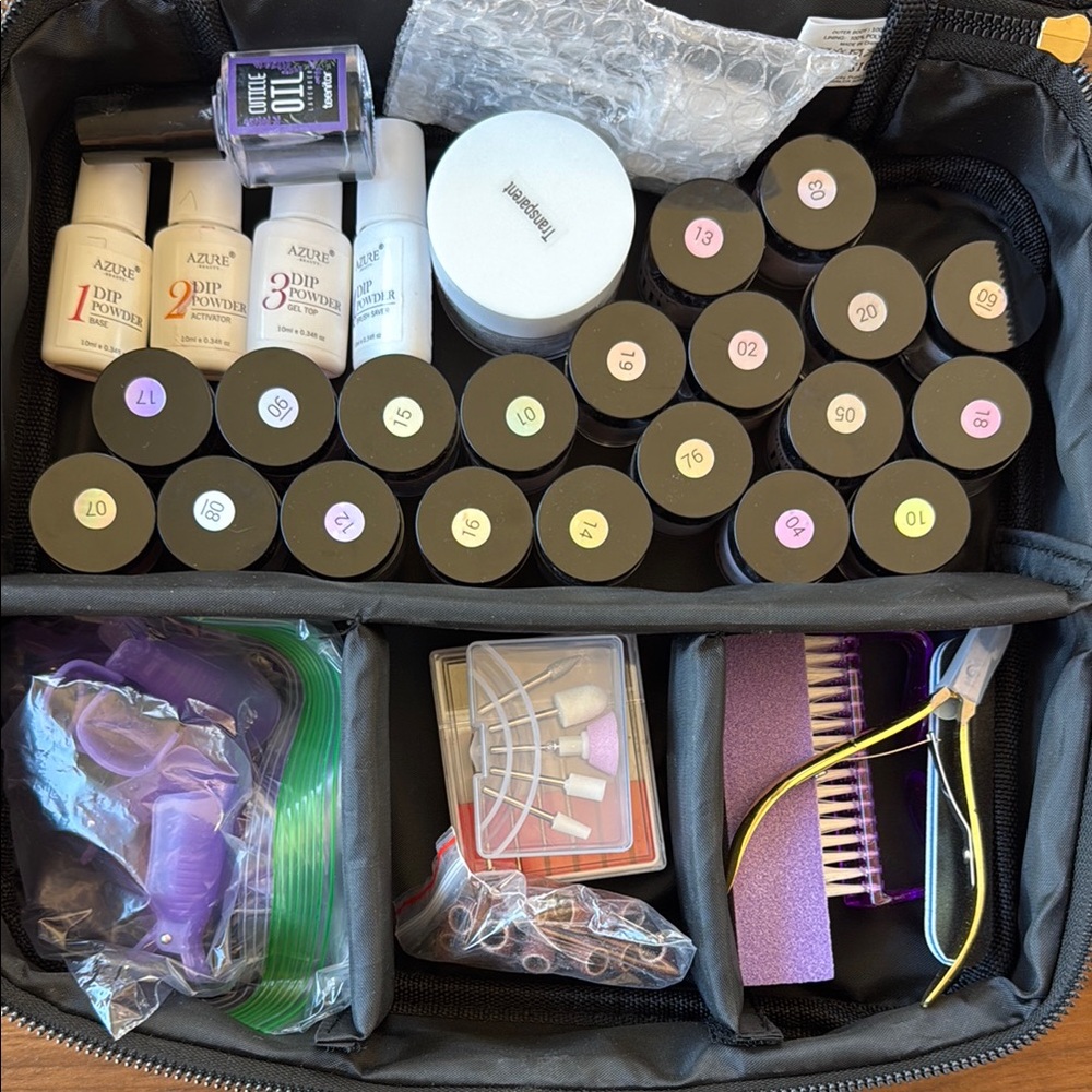 Nail Dip Powder Kit - Black and White